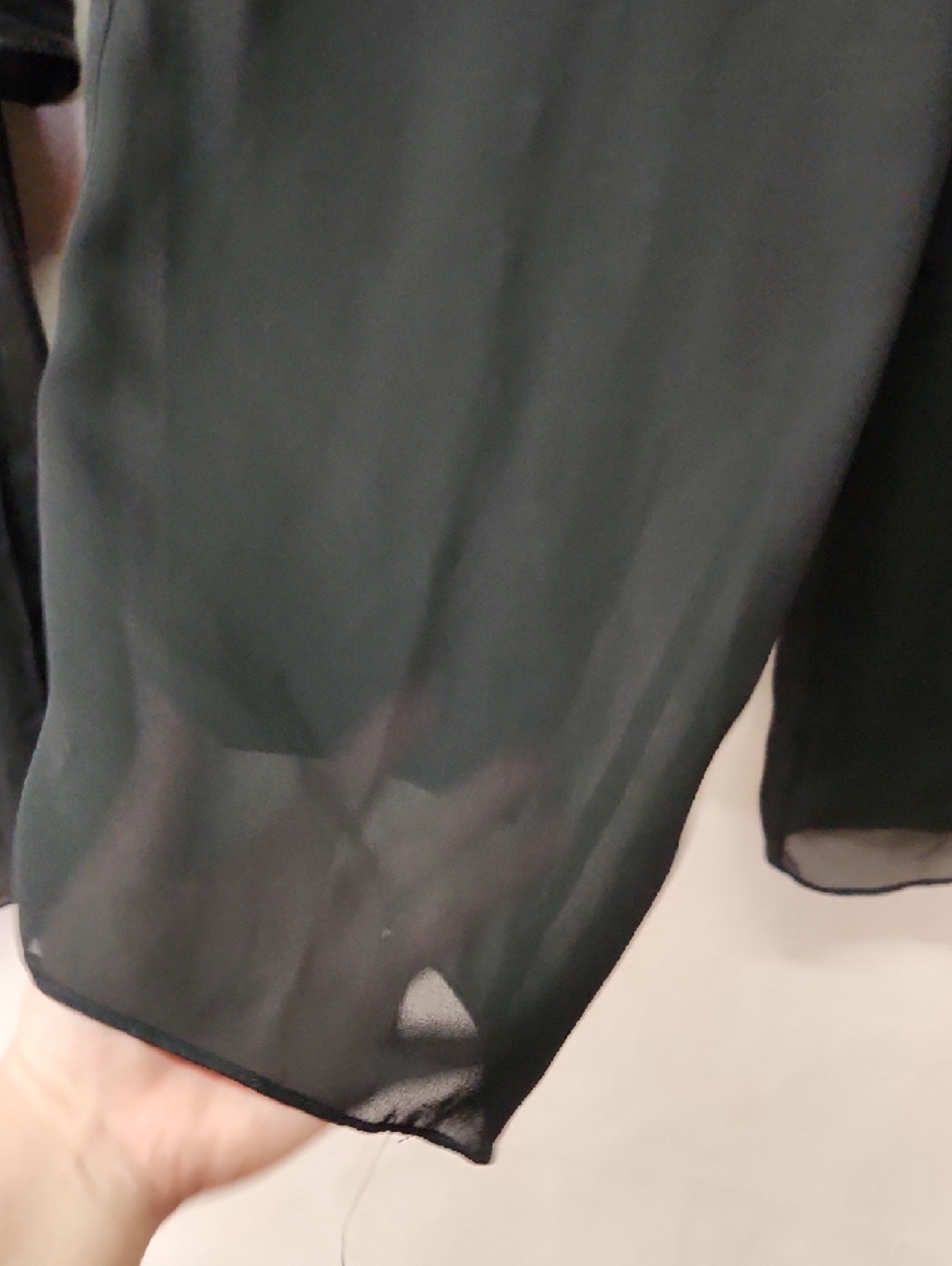 Women's Black Wide-Leg Palazzo Pants - Lightweight Satin Finish - Picture 7 of 8